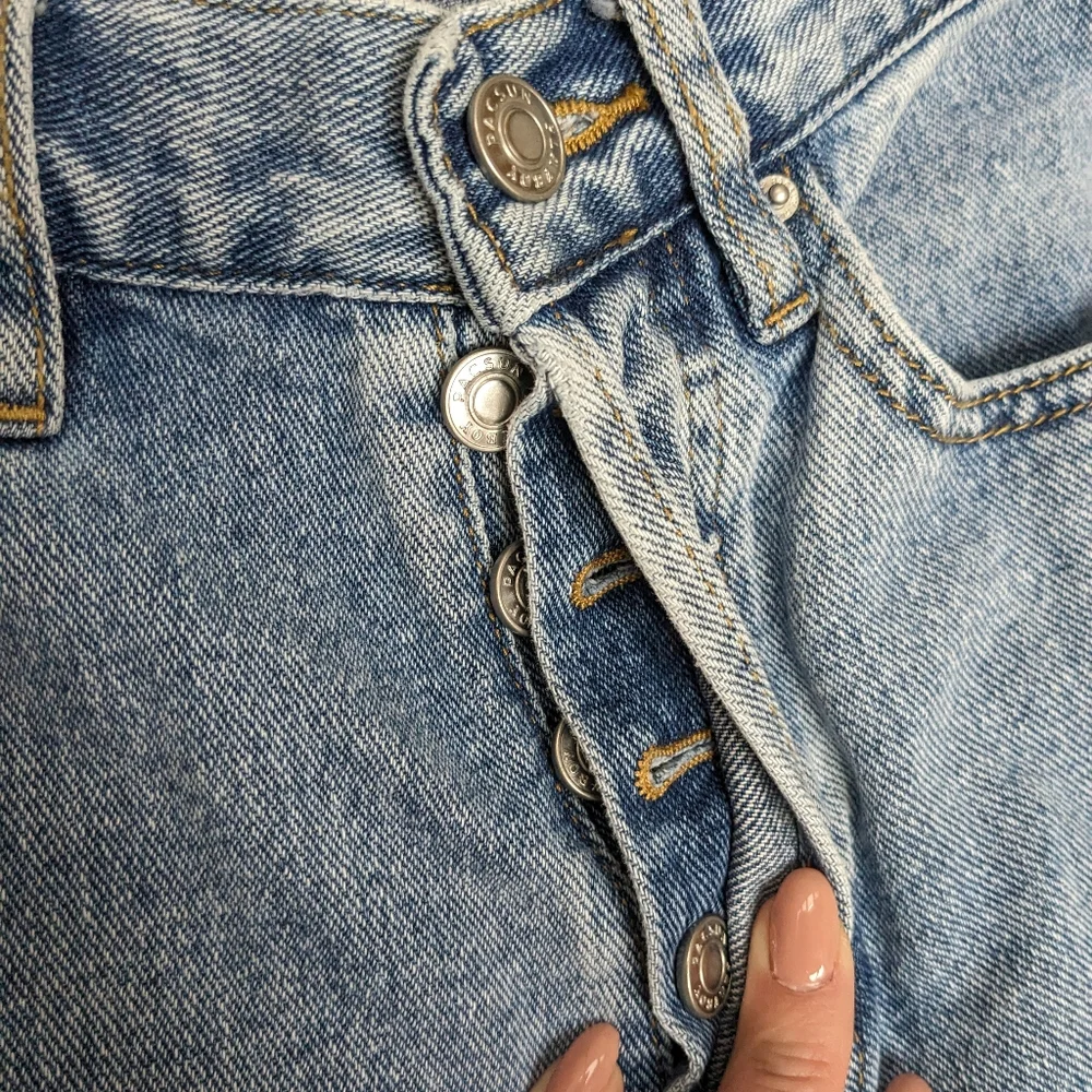 Playboy By PacSun Medium Blue Graphic Straight Leg Jeans Button Fly Size 24